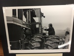 King of Sweden with John Deere tractor, 1976